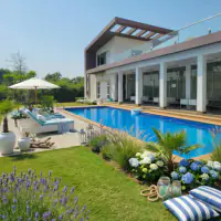 Coastal style: the same backyard, seaside serenity with ocean hues